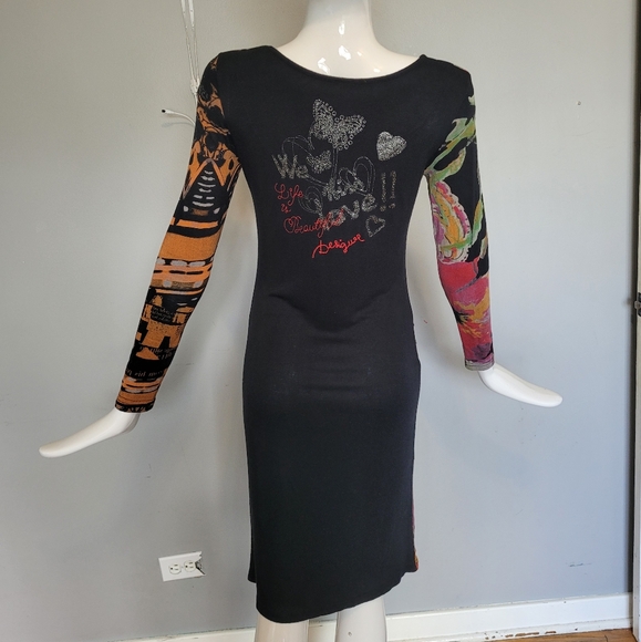 Vintage Desigual Long Sleeved Bodycon Dress, GUC, Approximate Size M - Picture 5 of 10